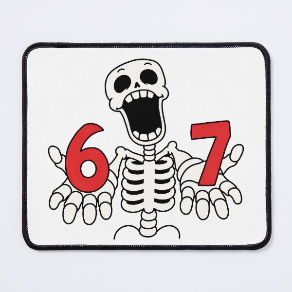 Item preview, Funny Skeleton 67 Halloween Number Joke designed and sold by MonkiFlipp.