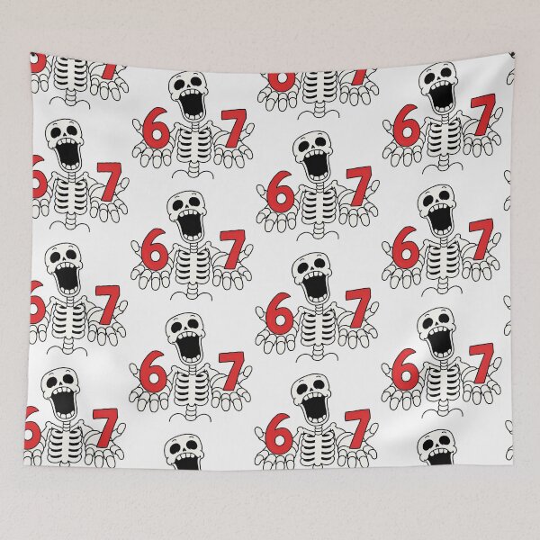 Item preview, Funny Skeleton 67 Halloween Number Joke designed and sold by MonkiFlipp.