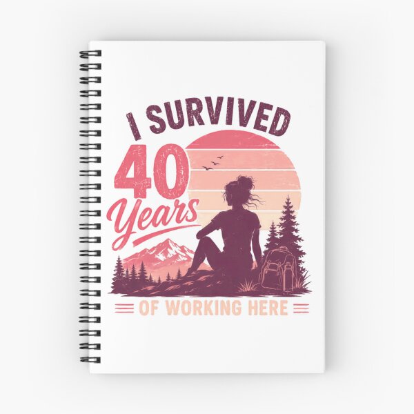 Item preview, I Survived 40 Years Of Working Here Work Anniversary Retirement Gift For Dedicated Employee designed and sold by SkeletonsDanger.