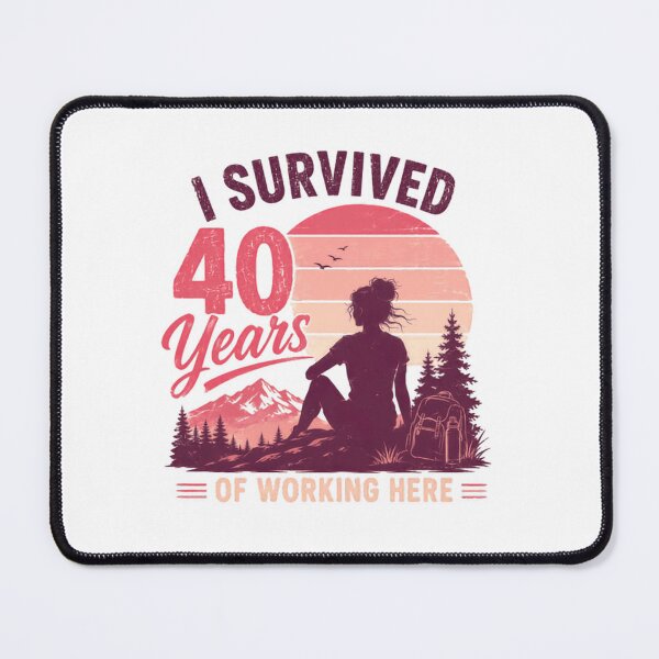Item preview, I Survived 40 Years Of Working Here Work Anniversary Retirement Gift For Dedicated Employee designed and sold by SkeletonsDanger.