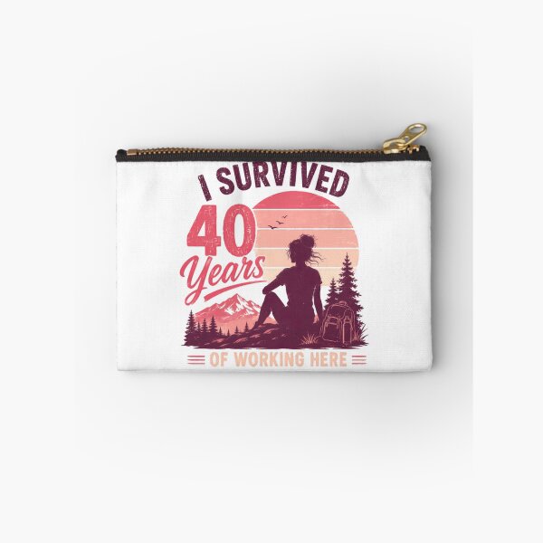 Item preview, I Survived 40 Years Of Working Here Work Anniversary Retirement Gift For Dedicated Employee designed and sold by SkeletonsDanger.