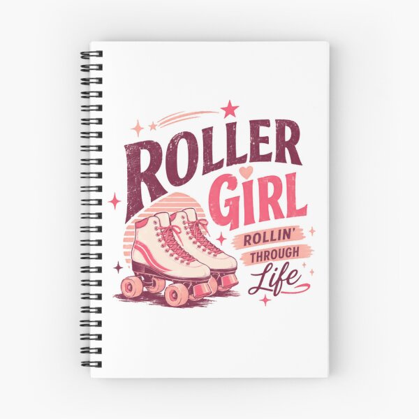 Item preview, Roller Girl Rollin' Through Life Vintage Roller Skating Skater designed and sold by SkeletonsDanger.