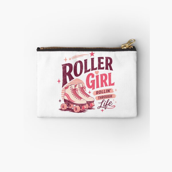 Item preview, Roller Girl Rollin' Through Life Vintage Roller Skating Skater designed and sold by SkeletonsDanger.
