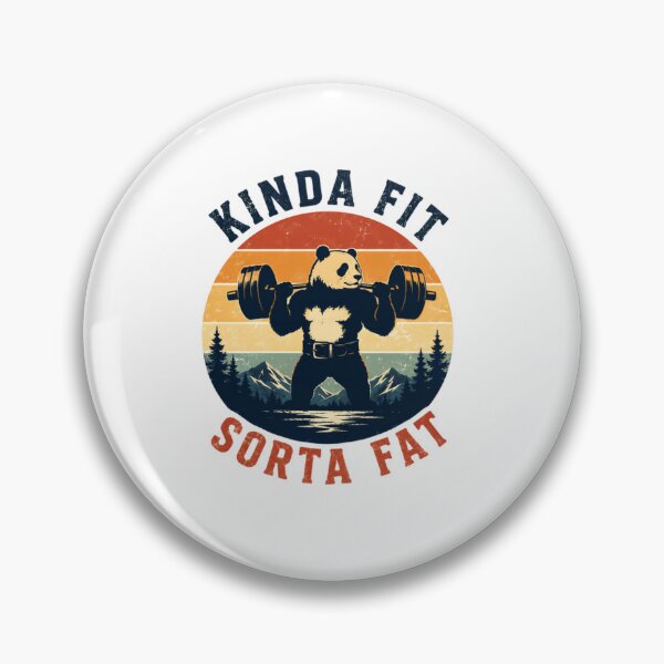 Item preview, Kinda Fit Sorta Fat Funny Gym Weightlifting Panda Lifter designed and sold by SkeletonsDanger.
