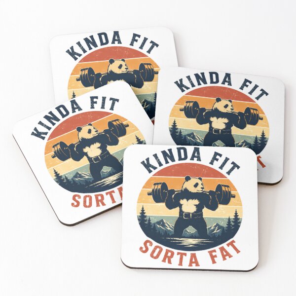 Item preview, Kinda Fit Sorta Fat Funny Gym Weightlifting Panda Lifter designed and sold by SkeletonsDanger.