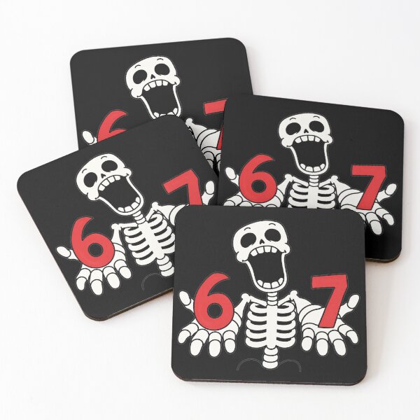 Item preview, Funny Skeleton 67 Six Seven Meme designed and sold by MonkiFlipp.