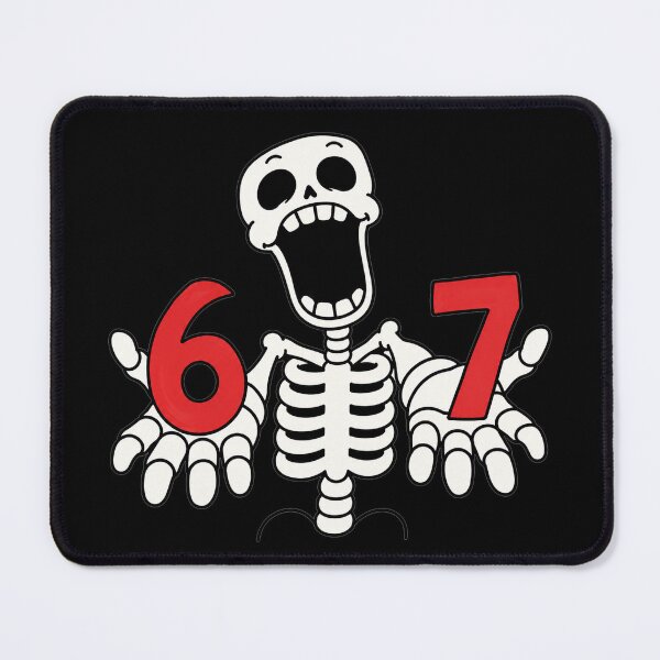 Item preview, Funny Skeleton 67 Six Seven Meme designed and sold by MonkiFlipp.