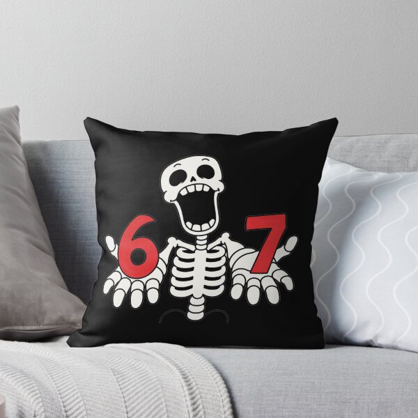 Item preview, Funny Skeleton 67 Six Seven Meme designed and sold by MonkiFlipp.