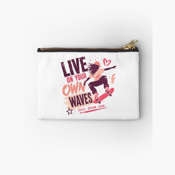 Item preview, Live On Your Own Waves Skater Skateboarder Youth Motivation Skate Dream Chase designed and sold by SkeletonsDanger.