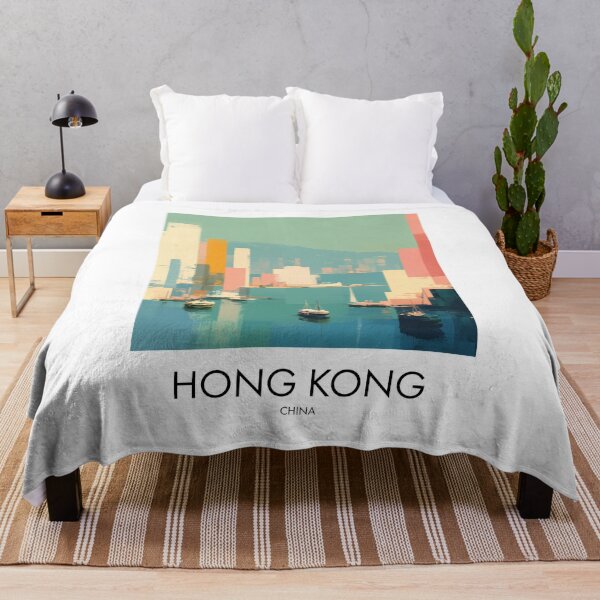 Item preview, Hong Kong Harbor, Sailboat Pastel Decor designed and sold by MarkedArtPrints.