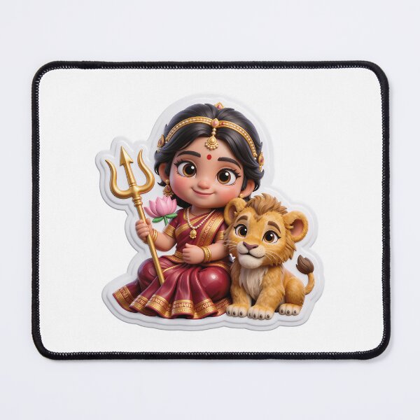 Item preview, 3D Goddess Durga Baby Sticker - Navratri  Strength designed and sold by scale-sdenae.