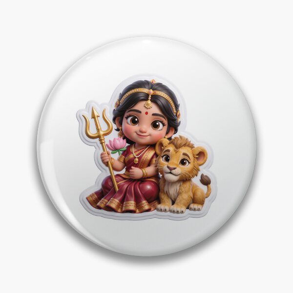 Item preview, 3D Goddess Durga Baby Sticker - Navratri  Strength designed and sold by scale-sdenae.