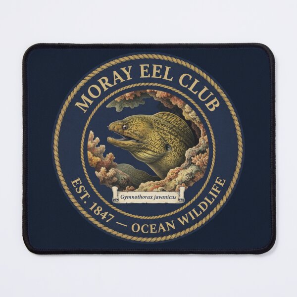 Item preview, Moray Eel Club Vintage Badge Ocean Wildlife Art designed and sold by CalmCapy Co.