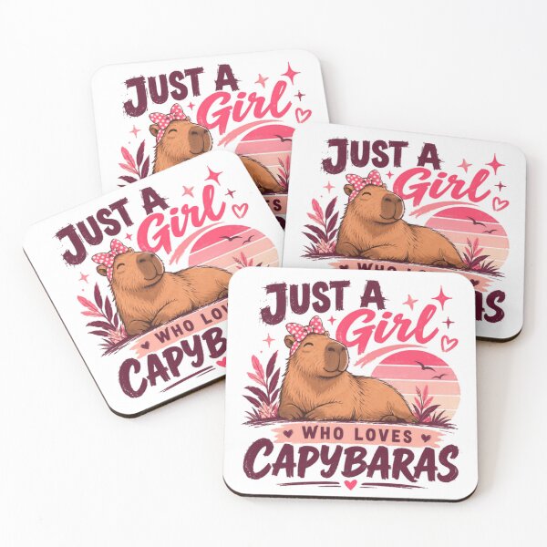 Item preview, Just A Girl Who Loves Capybaras Animal Lover Gift designed and sold by SkeletonsDanger.