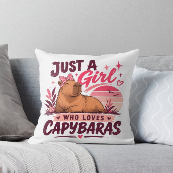 Item preview, Just A Girl Who Loves Capybaras Animal Lover Gift designed and sold by SkeletonsDanger.