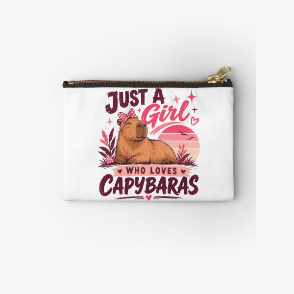 Item preview, Just A Girl Who Loves Capybaras Animal Lover Gift designed and sold by SkeletonsDanger.