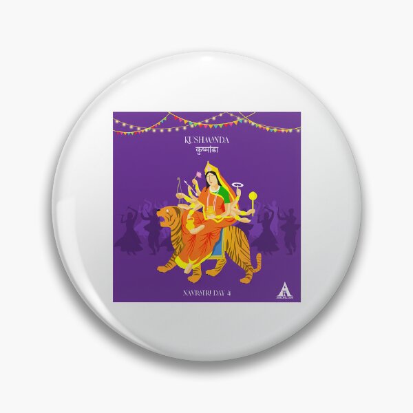 Item preview, 370 - Shubh Navratri Poster (Kushmanda) - Day- 4 designed and sold by scale-sdenae.