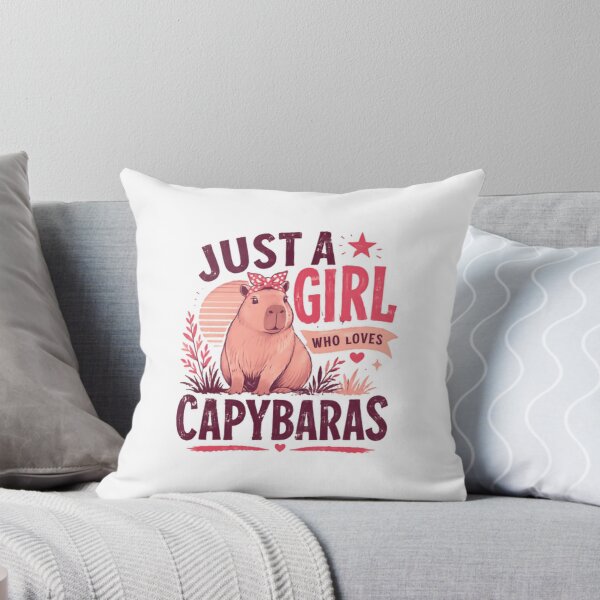 Item preview, Just A Girl Who Loves Capybaras Female Capybara Lover Rodent Owner Gift designed and sold by SkeletonsDanger.