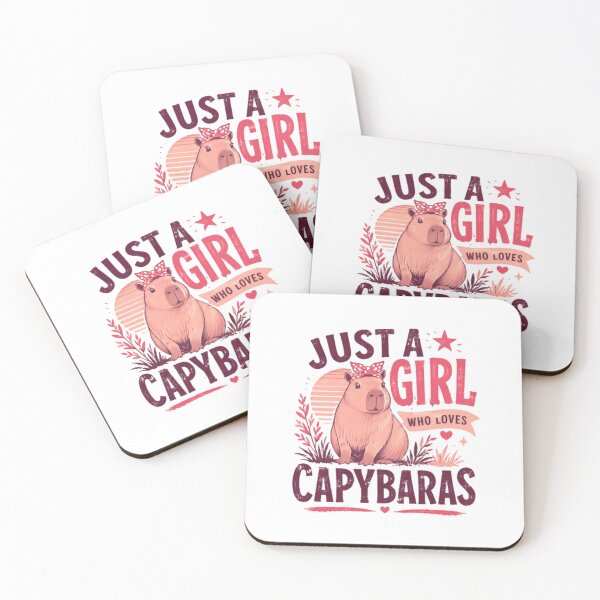 Item preview, Just A Girl Who Loves Capybaras Female Capybara Lover Rodent Owner Gift designed and sold by SkeletonsDanger.