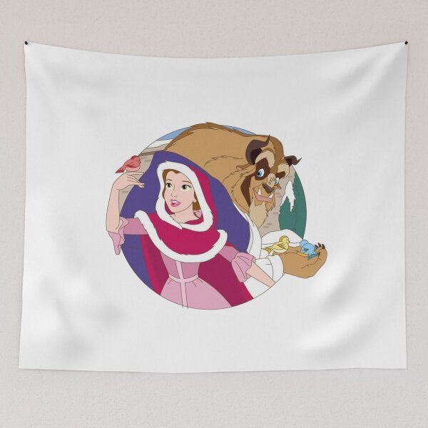 Item preview, Beauty and the Beast Winter Fairytale Couple Illustration designed and sold by 4U---Store.