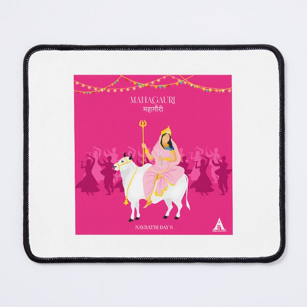 Item preview, 374 - Shubh Navratri Poster ( Mahagauri) - Day- 8 designed and sold by scale-sdenae.