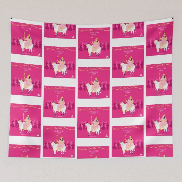 Item preview, 374 - Shubh Navratri Poster ( Mahagauri) - Day- 8 designed and sold by scale-sdenae.