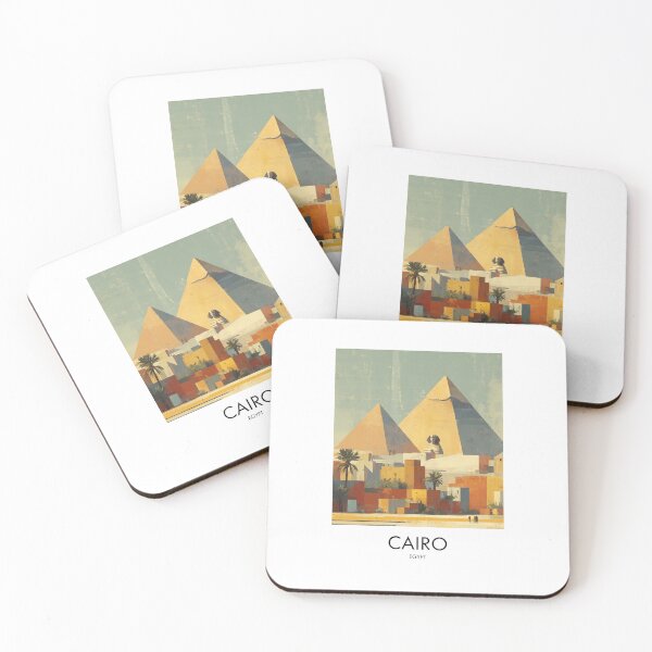 Item preview, Cairo Pyramids, Colorful Pastel Decor designed and sold by MarkedArtPrints.