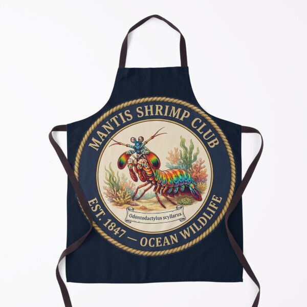 Item preview, Mantis Shrimp Club Vintage Badge Ocean Wildlife designed and sold by CalmCapy Co.