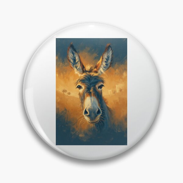 Item preview, Expressive Oil Painted Donkey Portrait in Sunset Tones designed and sold by FabienneDerouin.