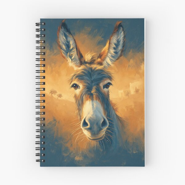 Item preview, Expressive Oil Painted Donkey Portrait in Sunset Tones designed and sold by FabienneDerouin.