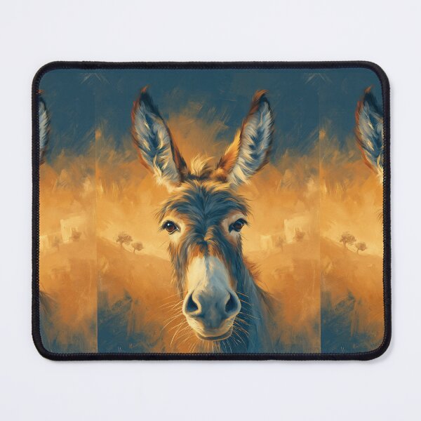 Item preview, Expressive Oil Painted Donkey Portrait in Sunset Tones designed and sold by FabienneDerouin.