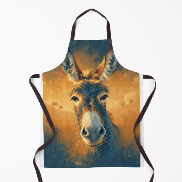 Item preview, Expressive Oil Painted Donkey Portrait in Sunset Tones designed and sold by FabienneDerouin.