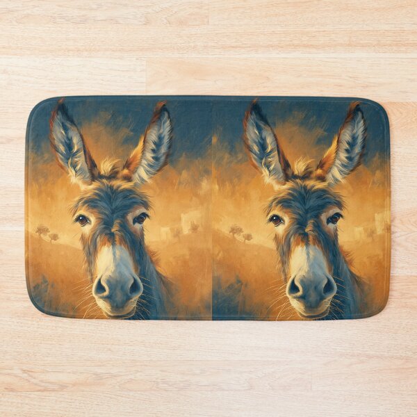 Item preview, Expressive Oil Painted Donkey Portrait in Sunset Tones designed and sold by FabienneDerouin.