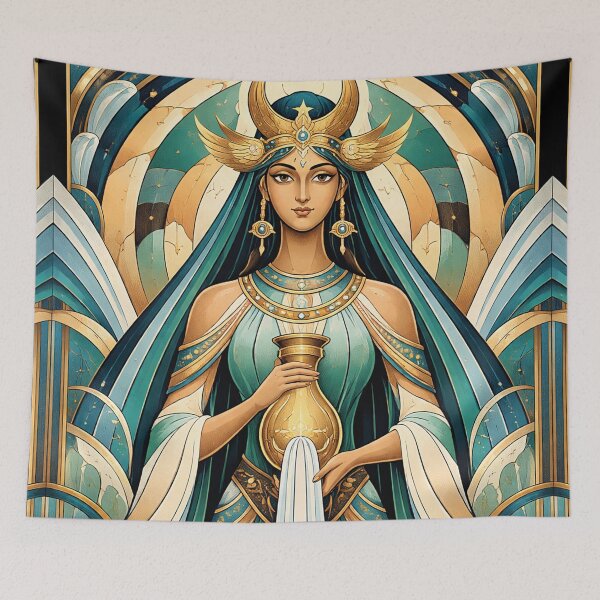 Item preview, Anahita illustration – Zoroastrian Goddess of Water and Fertility designed and sold by GalleryKauffeld.