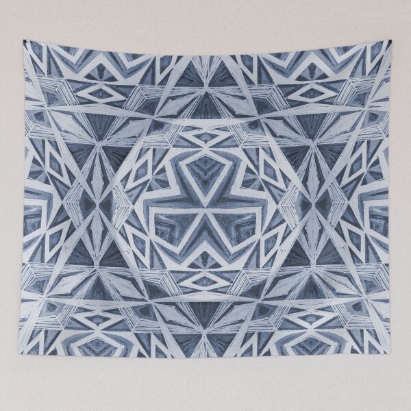 Item preview, Blue Triad in Hexagon designed and sold by Cveti Dinkova.