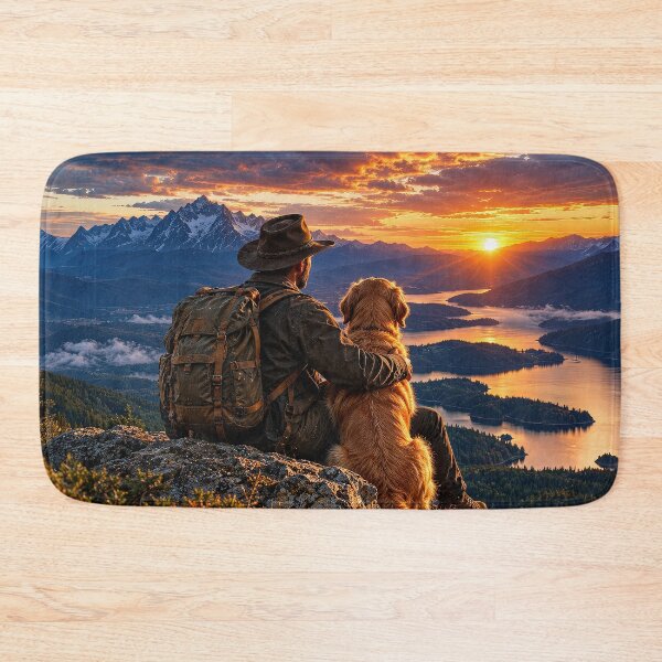Item preview, Trail Companions – Man and Dog in the Mountains designed and sold by Ray's Photos & Art.