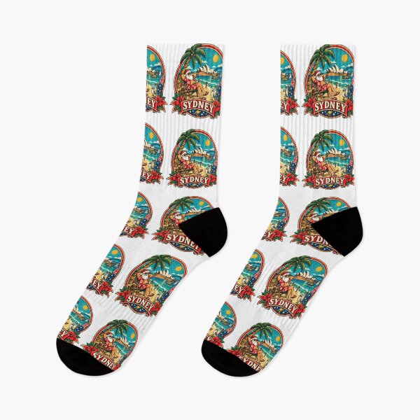 Item preview, Sydney Christmas Beach Santa Retro Australia  designed and sold by Globalcitytees.