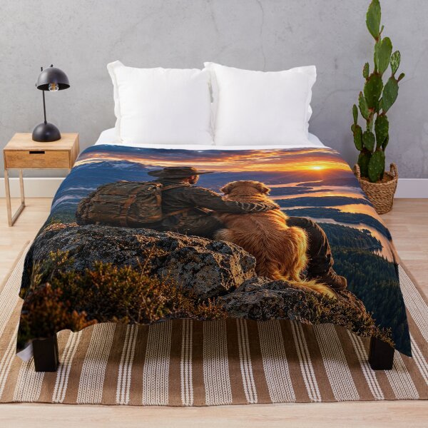 Item preview, Trail Companions – Man and Dog in the Mountains designed and sold by Ray's Photos & Art.