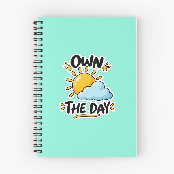 Item preview, Own The Day Sun & Cloud Sticker | Motivational Quote Vinyl Sticker | Positive Aesthetic Sticker designed and sold by Blushbomb.