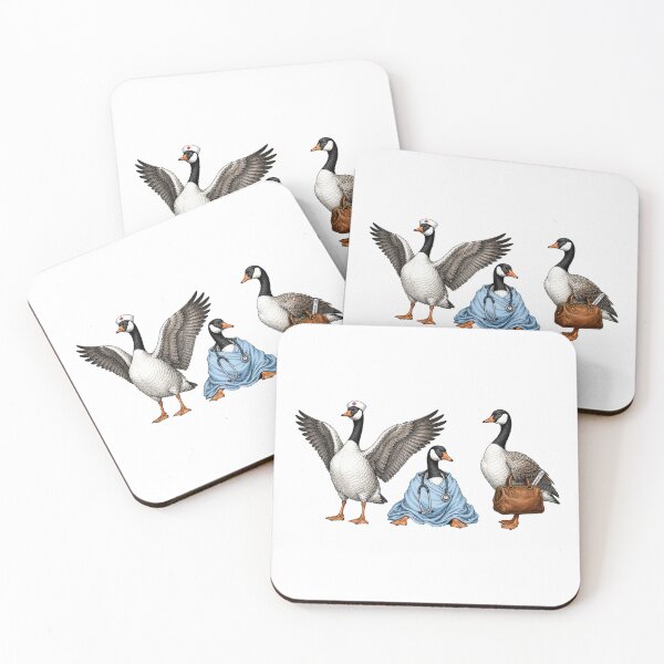Item preview, Help Is On The Way – Funny Nurse Goose Medical Team designed and sold by LinaDesign Store.