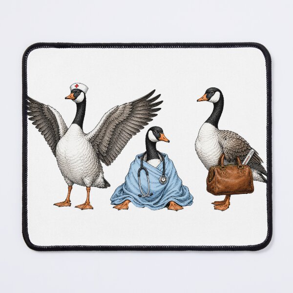 Item preview, Help Is On The Way – Funny Nurse Goose Medical Team designed and sold by LinaDesign Store.