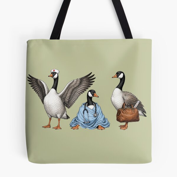Item preview, Help Is On The Way – Funny Nurse Goose Medical Team designed and sold by LinaDesign Store.