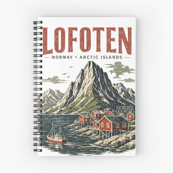 Item preview, Lofoten Norway Vintage – Arctic Islands Travel Art designed and sold by ChicClicker.