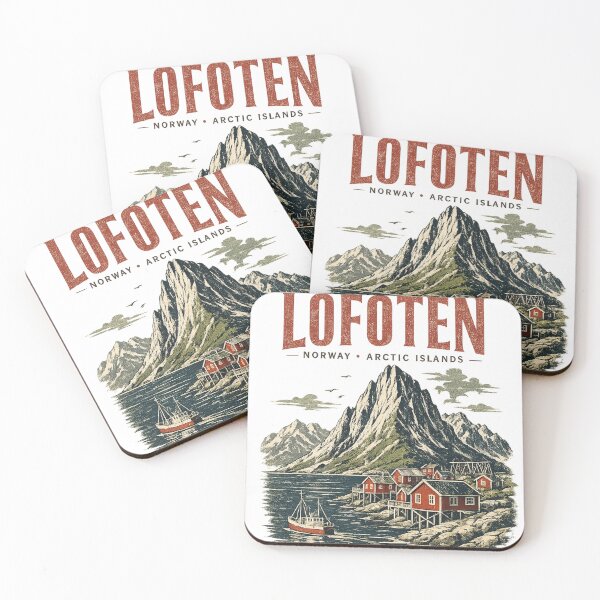Item preview, Lofoten Norway Vintage – Arctic Islands Travel Art designed and sold by ChicClicker.