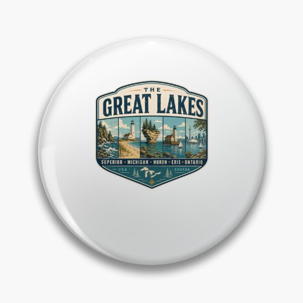 Item preview, The Great Lakes Superior Michigan Huron Erie Ontario USA Canada Travel designed and sold by RetroMini2026.