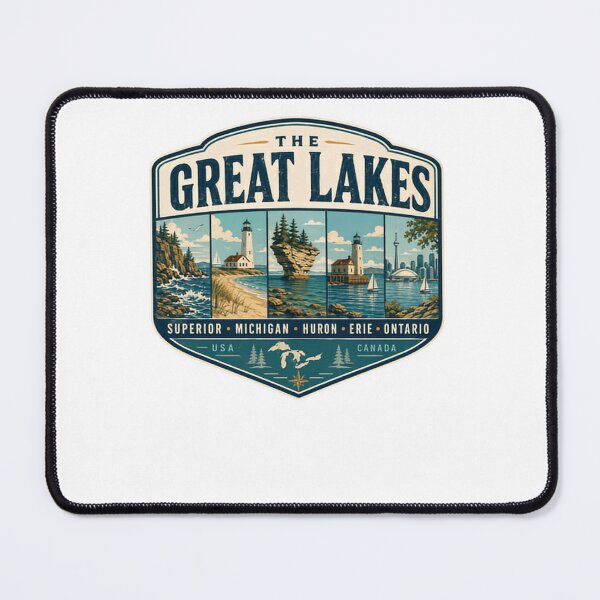 Item preview, The Great Lakes Superior Michigan Huron Erie Ontario USA Canada Travel designed and sold by RetroMini2026.