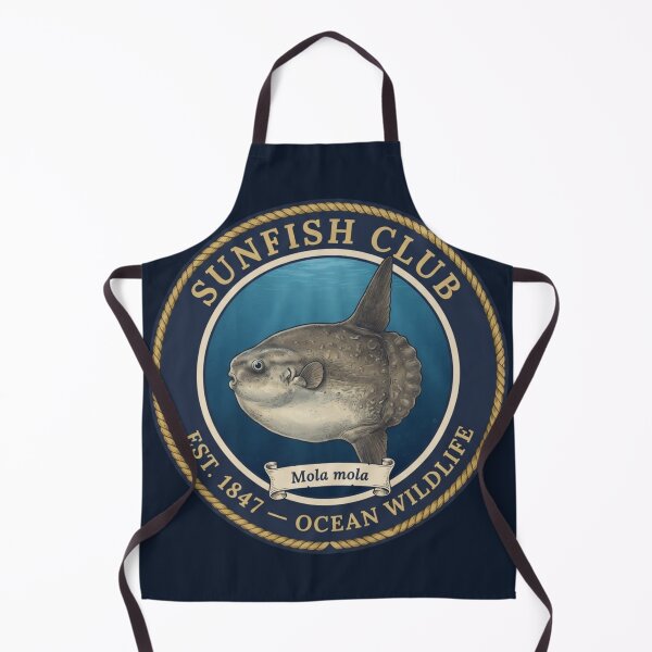 Item preview, Ocean Sunfish Club Vintage Badge Ocean Wildlife Art designed and sold by CalmCapy Co.