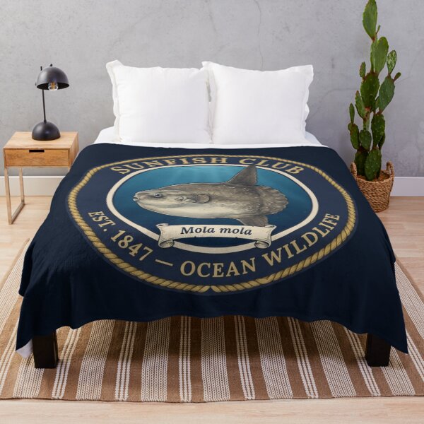 Item preview, Ocean Sunfish Club Vintage Badge Ocean Wildlife Art designed and sold by CalmCapy Co.