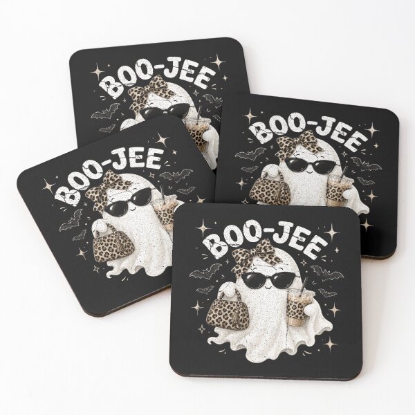 Item preview, Boo-Jee Ghost Funny Leopard Print Coffee Halloween Vintage designed and sold by CF_VintageDesign.