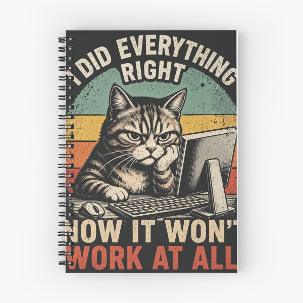 Item preview, Frustrated Cat at Computer Tech Humor designed and sold by Mindful56.